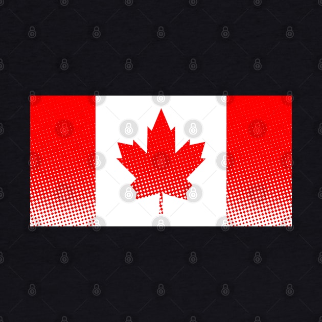 Flag of Canada With Halftone Effect by Braznyc